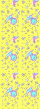 Parlak arkaplanda çiçek kompozisyonu olan suluboya desenleri çiz, ambalajlar, duvar kağıtları, kartpostallar, tebrik kartları, düğün davetiyeleri, romantik etkinlikler vs..