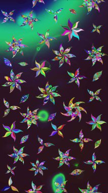 Sevimli çiçek raster deseni. Sketch Colour Spring Theme eskiz kalıbı. Düz Çiçek Elementleri Tasarımı. Kahverengi renkte çiçekler.