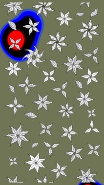 Tony 'nin kumaş kalıbını çiz. Modaya uygun kumaş deseni. Küçük çiçekteki sevimli çiçek deseni. Raster illüstrasyonu.