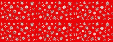 Üzerinde gelincikler ve vadi zambakları olan renkli çiçek desenli nakış deseni. Tekstil tasarımı için kırmızı renkte geleneksel Raster çiçek buketi.