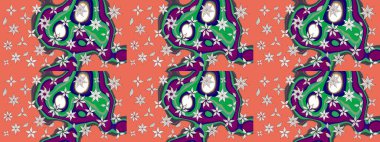 Çiçekli eskiz arkaplanı. Düz Çiçek Elementleri Tasarımı. Renkli Bahar Teması eskiz kalıbı. Çocuk stili.