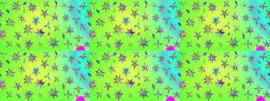 Kumaş desenli papatya çiçeği detayı. Yeşil renkte çiçekler.