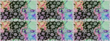 Raster - stok. Gri ve nötr çiçekli kusursuz desen, suluboya çiçek deseni, şirin çiçek, duvar kağıdı, kart veya kumaş için fayanslı.