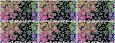 Motley illüstrasyonu. Küçük çiçekte güzel bir desen. Moda baskıları için zarif bir şablon. Çiçekli yaz çiçekleri. Kusursuz. Küçük renkli çiçekler..