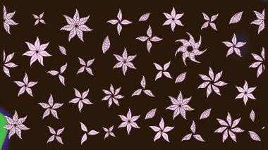 Parlak renkli çiçekleri ve kahverengi renkli yaprakları olan harika bir çiçek deseni. Moda baskıları için zarif bir şablon. Halk tarzı. Modern çiçek arkaplanı.