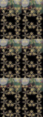 Renkli Bahar Teması eskiz kalıbı. Chichi 'nin kumaş kalıbını çiz. Düz Çiçek Elementleri Tasarımı. Çiçek deseni. Raster illüstrasyonu.