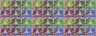 Rengarenk çiçekleri ve yaprakları tarafsız ve yeşil renklerde inanılmaz kusursuz çiçek deseni. Moda baskıları için zarif bir şablon. Halk tarzı. Modern çiçek arkaplanı.