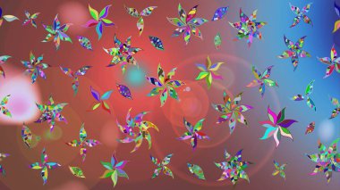 Tekstil veya kitap kapakları, imalat, duvar kağıtları, baskı, hediye paketi ve yapıştırma kitabı için çiçek eskizi geçmişi. Küçük çaplı çiçeklerdeki basit şirin desenler. Raster illüstrasyonu.