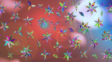 Renkli Bahar Teması eskiz kalıbı. Çocuk stili. Çiçekli eskiz arkaplanı. Düz Çiçek Elementleri Tasarımı.