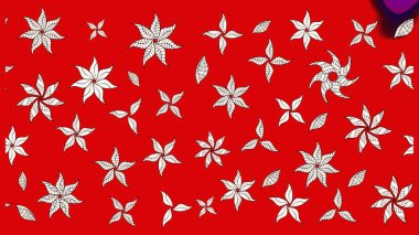 Raster illüstrasyonu. Chichi 'nin kumaş kalıbını çiz. Düz Çiçek Elementleri Tasarımı. Çiçek deseni. Renkli Bahar Teması çizim şablonu.