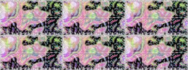 Tarafsız ve siyah renklerde çiçekler. Raster illüstrasyonunda kusursuz çiçek deseni.