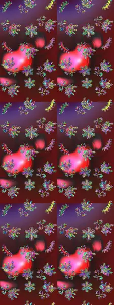 Soyut mandala veya kaprisli kar tanesi içini kaplamak sanat çizmek. Renkli arka plan üzerinde izole sevimli kar taneleri. Raster illüstrasyon.