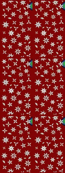 Raster illüstrasyonu. Kırmızı renklerde. 3D çiçekler, çizim.