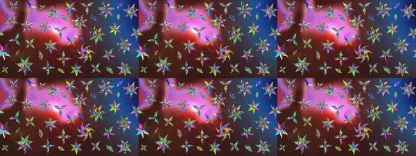 Kumaş desenli papatya çiçeği detayı. Kahverengi renkte çiçekler.