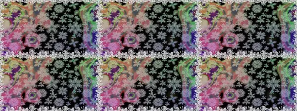 Motley illüstrasyonu. Küçük çiçekte güzel bir desen. Moda baskıları için zarif bir şablon. Çiçekli yaz çiçekleri. Kusursuz. Küçük renkli çiçekler..