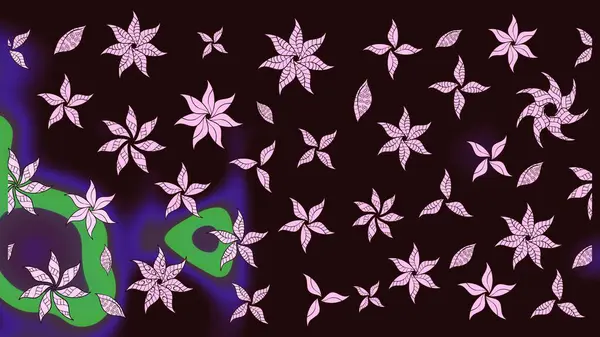 Çiçek rengi eskiz deseni. Raster çiçek izi. Raster Yumuşak kumaş deseni. Klasik taslak çizimi.