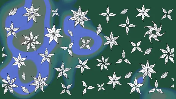 Raster stili kumaş deseni. Çiçekler suluboya çizim deseni.