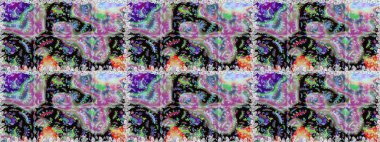 Botanik kusursuz desen. Suluboya etkisi. Organik elementler. Raster deseni.