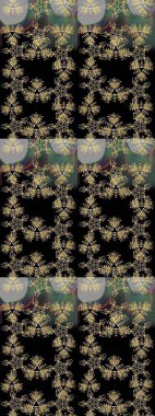 Renkli Bahar Teması eskiz kalıbı. Chichi 'nin kumaş kalıbını çiz. Düz Çiçek Elementleri Tasarımı. Çiçek deseni. Raster illüstrasyonu.