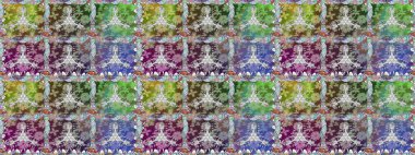 Rengarenk çiçekleri ve yaprakları tarafsız ve yeşil renklerde inanılmaz kusursuz çiçek deseni. Moda baskıları için zarif bir şablon. Halk tarzı. Modern çiçek arkaplanı.