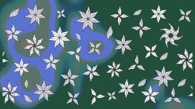 Raster stili kumaş deseni. Çiçekler suluboya çizim deseni.