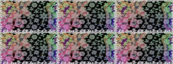 Motley illüstrasyonu. Küçük çiçekte güzel bir desen. Moda baskıları için zarif bir şablon. Çiçekli yaz çiçekleri. Kusursuz. Küçük renkli çiçekler..