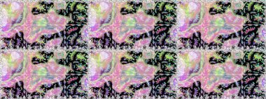 Tarafsız ve siyah renklerde çiçekler. Raster illüstrasyonunda kusursuz çiçek deseni.