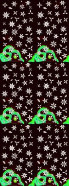 Motley illüstrasyonu. Küçük çiçekte güzel bir desen. Çiçekli bahar çiçekleri. Moda baskıları için zarif bir şablon. Küçük renkli çiçekler..