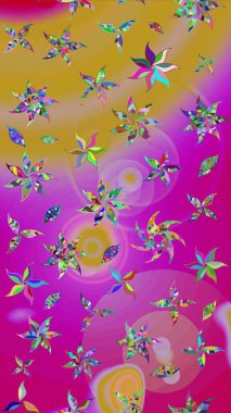 Raster. Güzel suluboya çiçekler, parlak boya çiçek desenli eskiz arka planı.