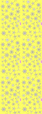 Sarı renkli çiçekler. Küçük çiçekte sevimli çiçek deseni var..