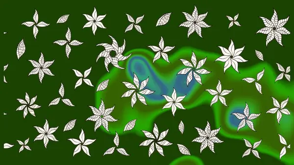 Güzel kumaş deseni. Karalama çiçeği. Düz Çiçek Elementleri Tasarımı. Renkli Bahar Teması eskiz kalıbı. Raster illüstrasyonu. Zentangle soyut çiçekleri.