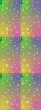 Sevimli çiçek raster deseni. Düz Çiçek Elementleri Tasarımı. Renkli Bahar Teması eskiz kalıbı. Tarafsız renklerde çiçekler.