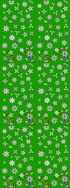 Tekstil ve kapak tasarımı için mükemmel. Renkli yeşil çizim kalıbı. Doodle tarzı. Yeşil renkli çiçekler. Elle çizilmiş sonbahar çiçeği deseni..