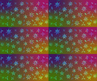 Şirin çiçekler. Çizgi çizimi kalıbı. Raster Moda kumaş deseni.