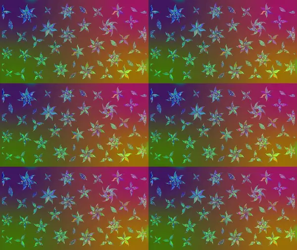 Şirin çiçekler. Çizgi çizimi kalıbı. Raster Moda kumaş deseni.