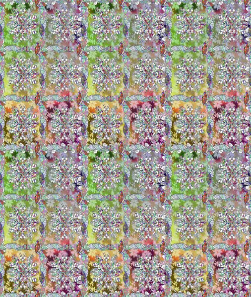 Küçük renkli çiçekler. Küçük çiçekte güzel bir desen. Motley illüstrasyonu. Çiçekli bahar çiçekleri. Moda baskıları için zarif bir şablon.