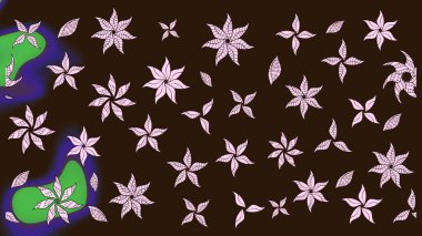 Organik elementler. Raster deseni. Suluboya etkisi. Botanik çizim deseni.