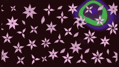 Raster illüstrasyonu. Kahverengi renkli şirin tekstil. Çiçek duvar kâğıdı. Çiçek arkaplan. Renkli çizim deseni.