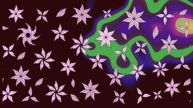 Çiçek kompozisyonu, el boyası, hassas şablon. Üst manzara, yumuşak kahverengi renk. Manzaralı çiçek deseni. Sevgililer günü ve tebrik kartı konsepti için şık bir davet.