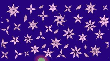 Raster illüstrasyonu. Mavi renkli çiçekler. Çiçek süslemeli çizim deseni.