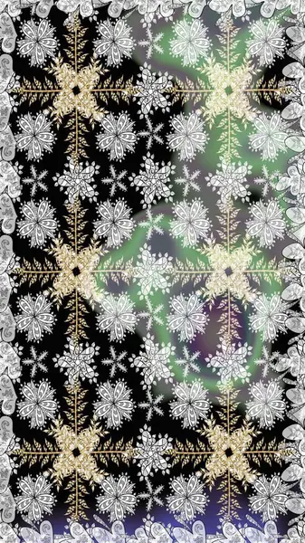 Gri renkli çiçekler. Raster illüstrasyonunda kusursuz çiçek deseni. Düz Çiçek Elementleri Tasarımı. Renkli Yaz Temalı Kusursuz Arkaplan.