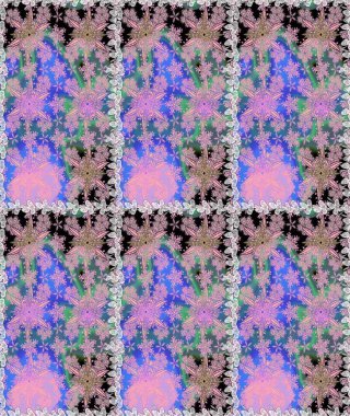 Tarafsız renklere karalamalar çizilmiş çiçek deseni. Raster illüstrasyonu.