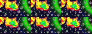 Yumuşak fayans. Klasik çiçek desenli. Paketleme, tekstil, duvar kâğıdı için çiçek eskizi. Yumuşak pamuk tasarımı. Raster taze dokusu.