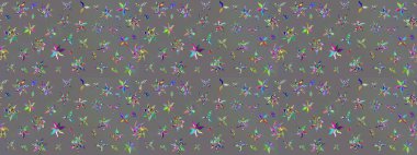 Çiçek tasarımı için inanılmaz bir kolaj cenneti tarzı. Parlak çiçekli kolaj çiçekleri gridir. Çiçekli zambaklar eskiz arka planı.