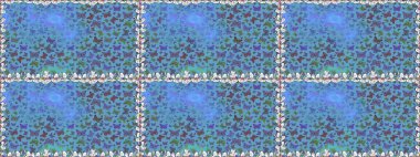 Yumuşak mavi arka planda izole edilmiş şirin yaban sinekleri. Mavi renkleri yakından izle. Sanat retro kaplanabilir açılış tasarımı tarzında serbest doğrusal mürekkep el logosu.