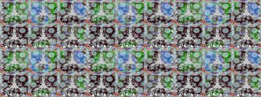 Renkli Bahar Temalı Kusursuz Arkaplan. Tarafsız renklerde zarif çiçek buketi suluboya. Raster illüstrasyonu. Düz Çiçek Elementleri Tasarımı.