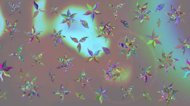 Moda baskıları için zarif bir şablon. Modern çiçek arkaplanı. Parlak renkli çiçekleri ve gri renkli yaprakları olan harika bir çiçek deseni. Halk stili.