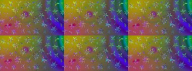 Raster düz çiçek çizim deseni. Yeşil renkli çiçekler. Tasarım hediye paketi, tebrik kartları, posterler ve afiş tasarımı.