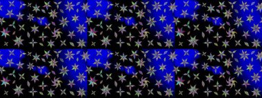 Raster - stok. Siyah çiçekli eskiz deseni, suluboya çiçek deseni, sevimli çiçek, duvar kağıdı, kart veya kumaş için fayanslı.