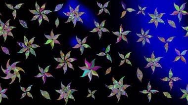 Çizim çiçek deseni duvar kağıdı, web sitesi arka planı, ambalaj kağıdı, davetiye, broşür, afiş veya web sitesi için kullanılabilir. El çizimi Raster çizimi. Parlak elementlerin.